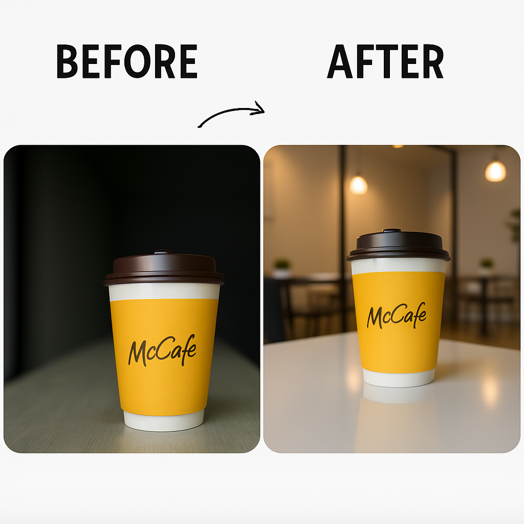 Before and After AI Product Photography